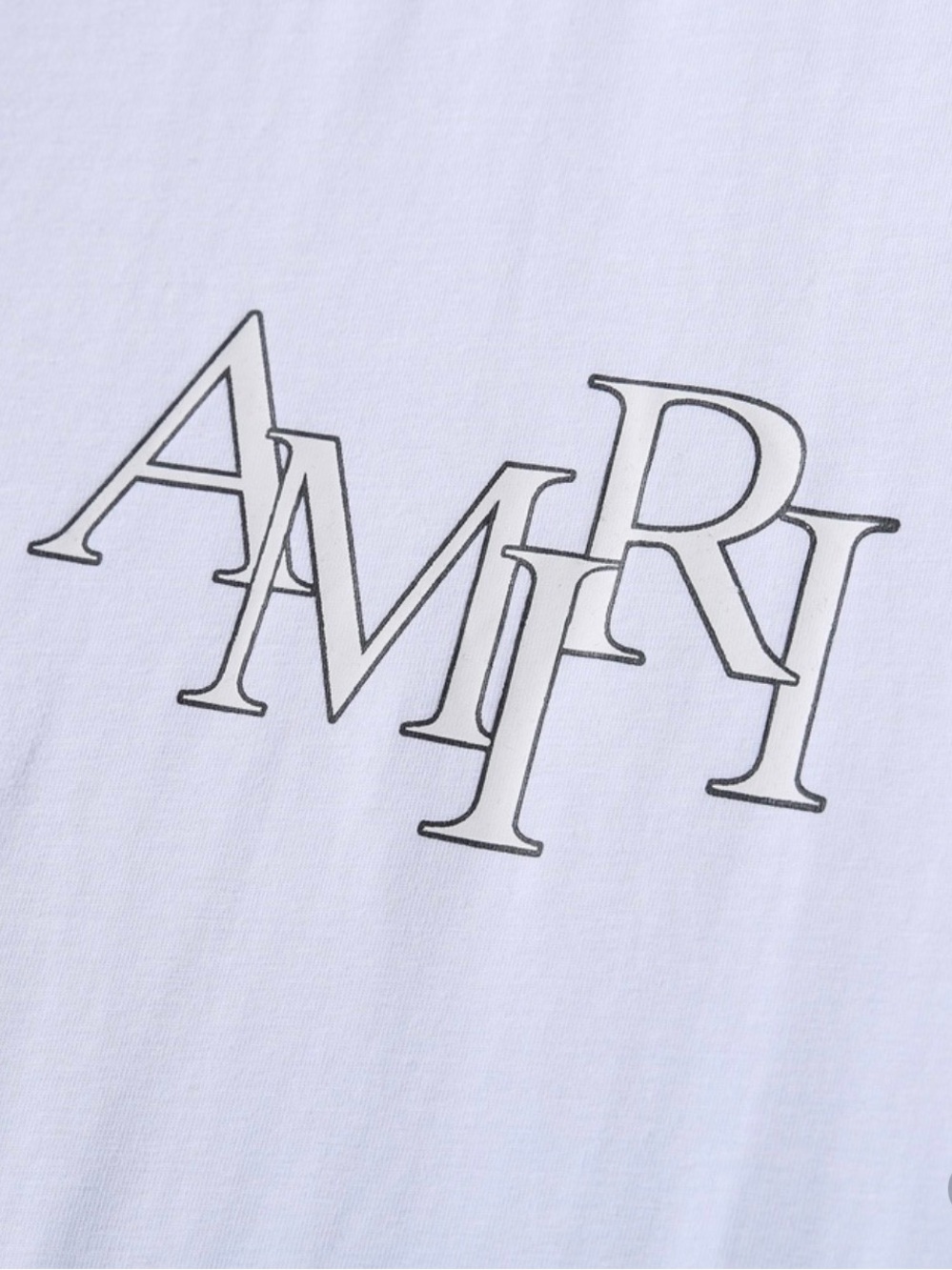 AMIRI White Short-Sleeve Tee with Embroidered Chest Logo - Picture 3 of 3